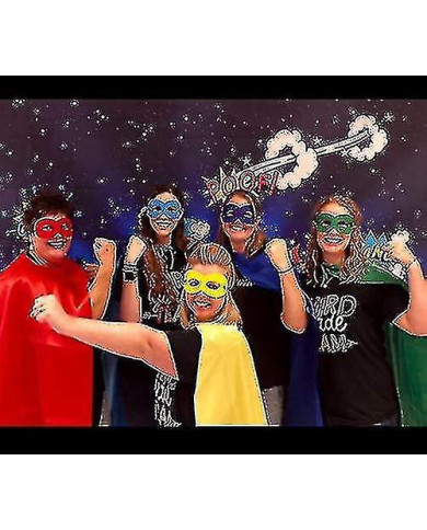 Capes et masques de super-héros adultes - Capes de fête de super-héros adultes noirs