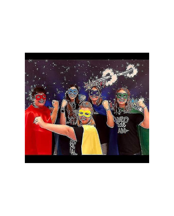 Capes et masques de super-héros adultes - Capes de fête de super-héros adultes noirs