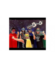 Capes et masques de super-héros adultes - Capes de fête de super-héros adultes noirs