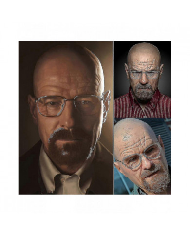 Réaliste Old Man Mask Latex Halloween Cosplay Party Full Face Masks Headgear Fg