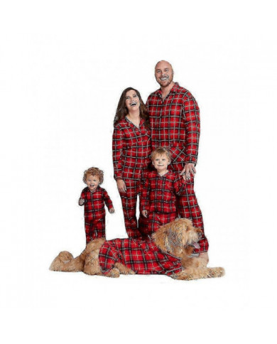 Famille Noël Pyjama Set Noël Parent-enfant Chemise de soirée Pyjama Cadeaux