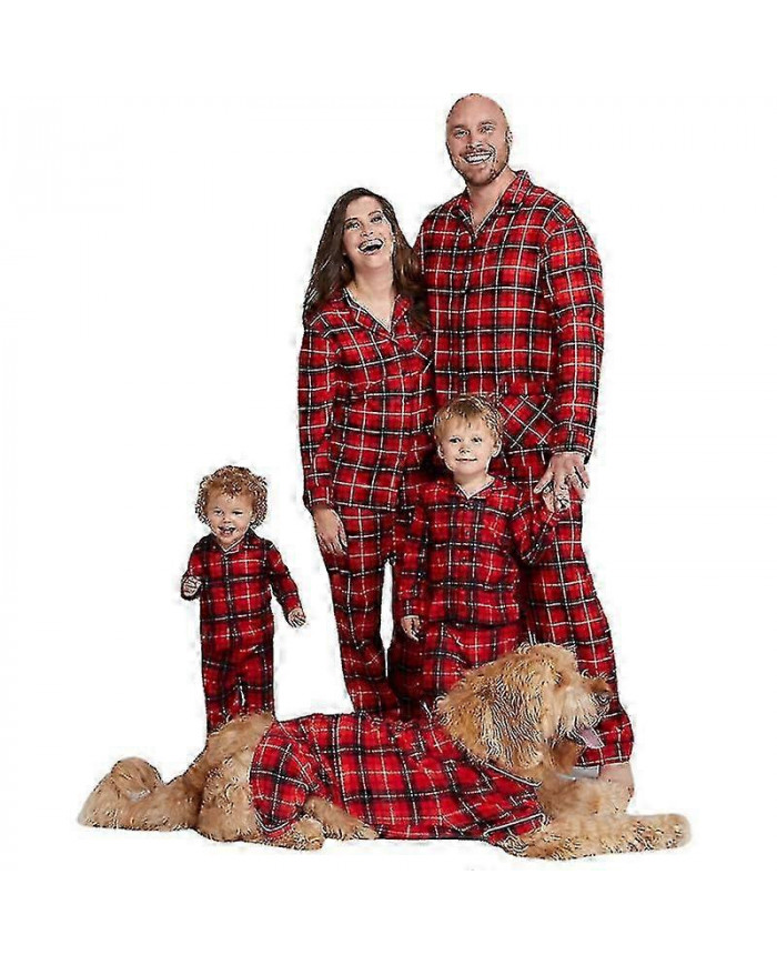 Famille Noël Pyjama Set Noël Parent-enfant Chemise de soirée Pyjama Cadeaux