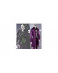 Heath Ledger Cosplay Costume Halloween Mens Film The Dark Knight Joker Costume Purple Jacket Ensembles complets [...]