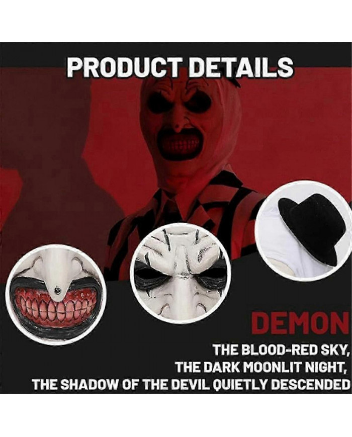 Halloween Terrifier Masque Clown Masque Effrayant Joker Costume Halloween Horreur Masque effrayant pour adultes [...]