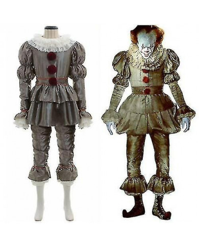 Stephen King's It Full Set Halloween Costume Pennywise Clown Costume Joker_y Haute Qualité