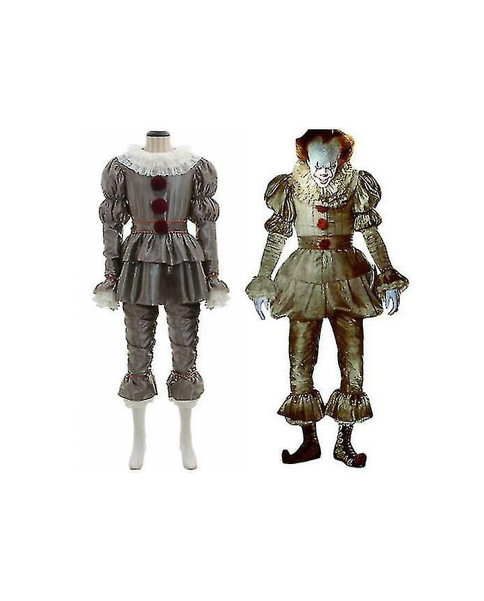 Stephen King's It Full Set Halloween Costume Pennywise Clown Costume Joker_y Haute Qualité