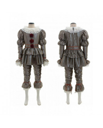 Stephen King's It Full Set Halloween Costume Pennywise Clown Costume Joker_y Haute Qualité