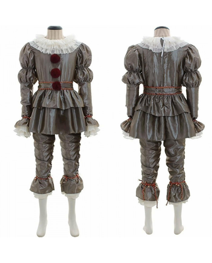 Stephen King's It Full Set Halloween Costume Pennywise Clown Costume Joker_y Haute Qualité