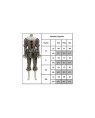 Stephen King's It Full Set Halloween Costume Pennywise Clown Costume Joker_y Haute Qualité