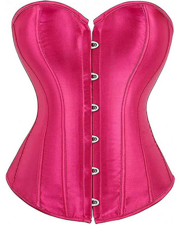 Kelvry Femmes Plus La Taille Gothique Lingerie Satin Dentelle jusqu'à Désossé Overbust Corsets Shapewear Outfit