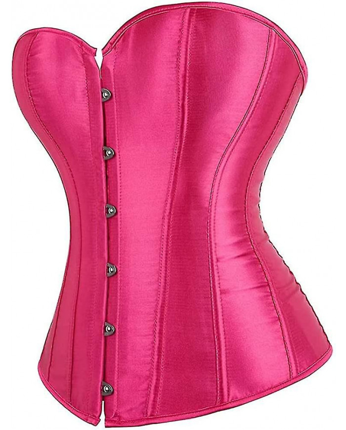 Kelvry Femmes Plus La Taille Gothique Lingerie Satin Dentelle jusqu'à Désossé Overbust Corsets Shapewear Outfit