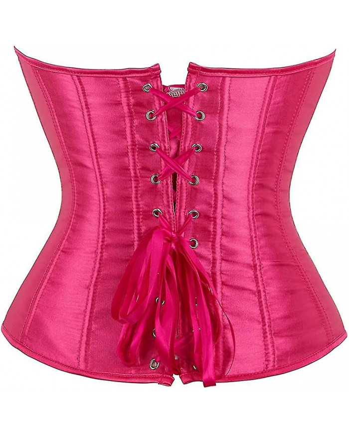 Kelvry Femmes Plus La Taille Gothique Lingerie Satin Dentelle jusqu'à Désossé Overbust Corsets Shapewear Outfit