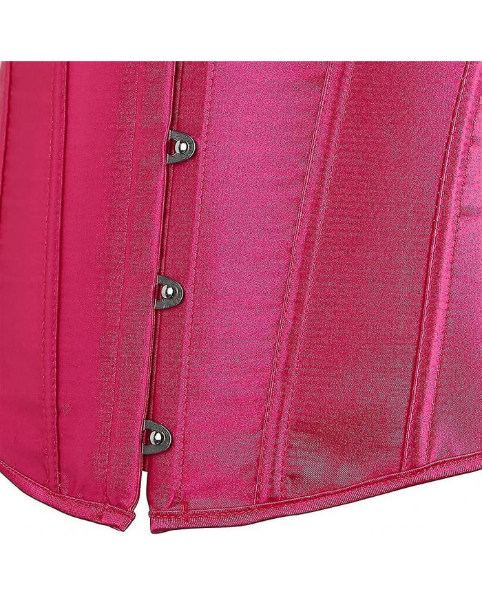 Kelvry Femmes Plus La Taille Gothique Lingerie Satin Dentelle jusqu'à Désossé Overbust Corsets Shapewear Outfit