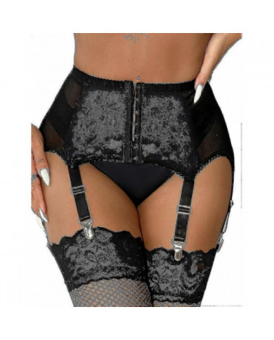 Porte-jarretelles pour femmes Plus La Taille Dentelle Jarretière Et 6 Clips En Métal Sous-Vêtements Ajustables [...]