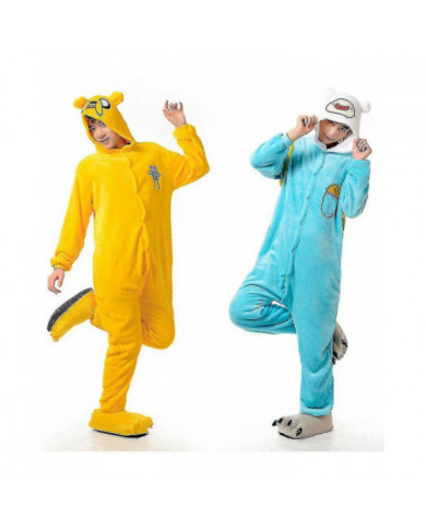 Adventure time jake Finn Onesie unisexe adulte cosplay costume pyjama animal kigurumi