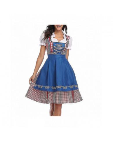 Costume Oktoberfest Femmes Adulte Dirndl Allemand Traditionnel Bavarois Bière Carnaval Fraulein Cosplay Maid Dress [...]