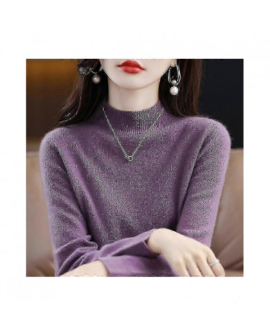 100% laine cachemire pull femmes tricoté pull col roulé manches longues pullover automne hiver vêtements pull pull [...]