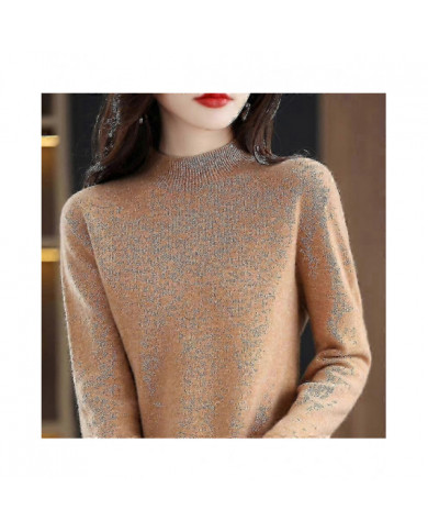 100% laine cachemire pull femmes tricoté pull col roulé manches longues pullover automne hiver vêtements pull pull [...]