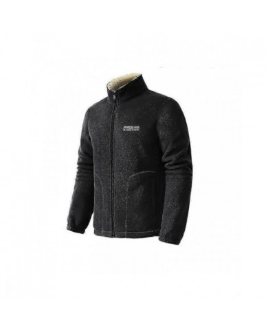 Hommes Polaire Polaire Veste Stand Col Fermeture à glissière Chaud Épais Manteau Hiver Décontracté Vêtements d’extérieur