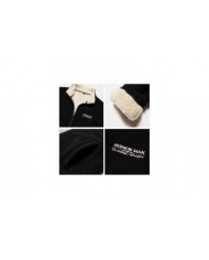 Hommes Polaire Polaire Veste Stand Col Fermeture à glissière Chaud Épais Manteau Hiver Décontracté Vêtements d’extérieur