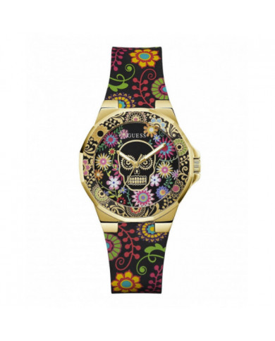 Guess Montre en silicone doré Calaverta pour femme GW0754L1