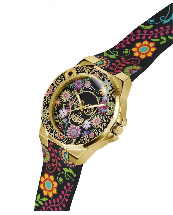 Guess Montre en silicone doré Calaverta pour femme GW0754L1