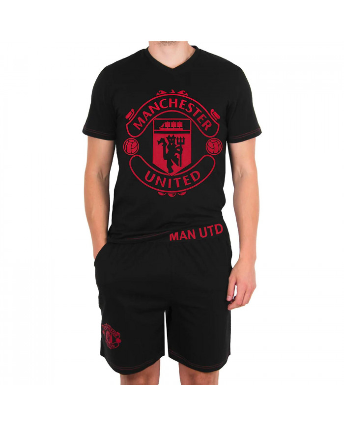 Manchester United Mens Pyjamas Short Loungewear CADEAU DE FOOTBALL OFFICIEL