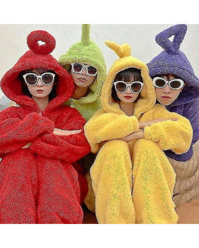 Unisexe Teletubbies Costumes Disi Onesies Lala Cosplay Pyjama Adulte Pyjamas Animal Sleepwear Combinaison