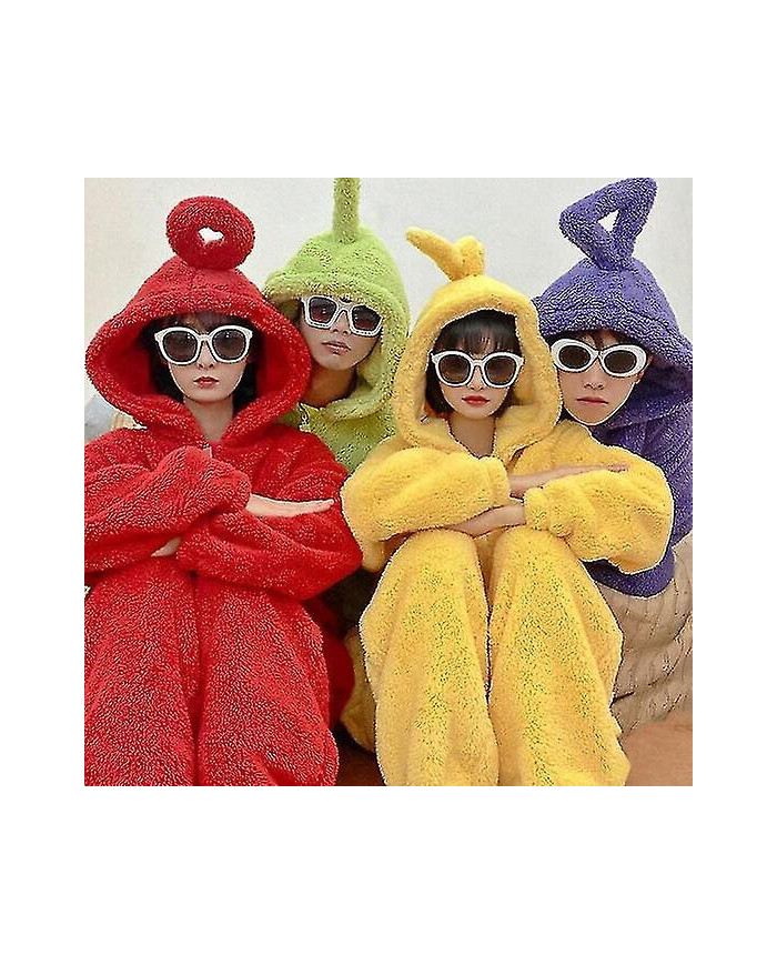 Unisexe Teletubbies Costumes Disi Onesies Lala Cosplay Pyjama Adulte Pyjamas Animal Sleepwear Combinaison