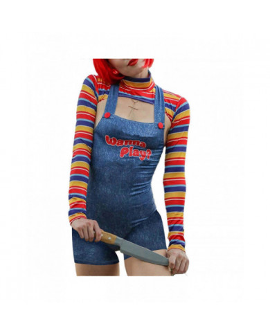 Femmes 2 Pcs Halloween Costumes Scary Nightmare Killer Doll veulent jouer au film Personnage Body Chucky Doll [...]