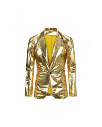 Sliktaa Hommes 2Pce Costume Brillant Brillant Imperméable Blazer et Pantalon