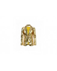 Sliktaa Hommes 2Pce Costume Brillant Brillant Imperméable Blazer et Pantalon