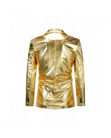 Sliktaa Hommes 2Pce Costume Brillant Brillant Imperméable Blazer et Pantalon