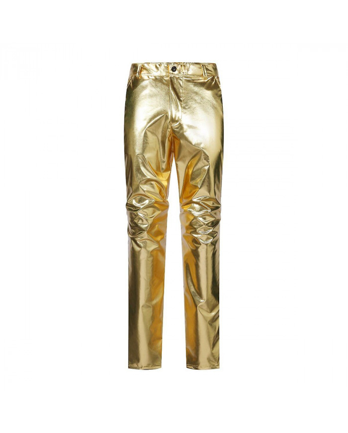 Sliktaa Hommes 2Pce Costume Brillant Brillant Imperméable Blazer et Pantalon