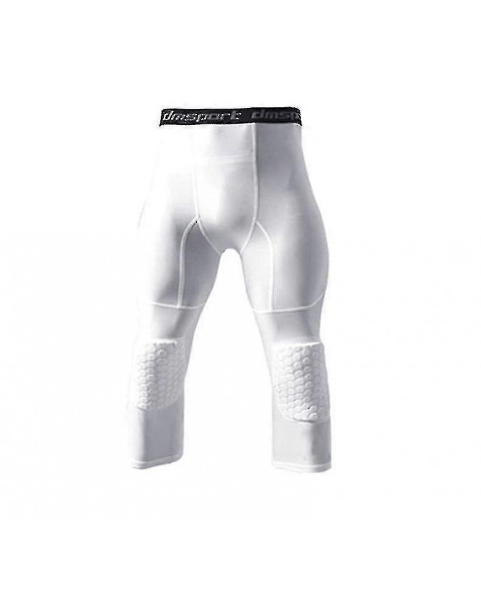 Leggings de basket-ball avec genouillère pour hommes 3/4 pantalon de compression Pantalon de sport multi-voies