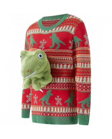 Unisexe Tricoté Laid Noël Pull Nouveauté 3d Mignon Poupée Pull Chandails Drôle Fêtes Vacances Pull Top -gt TA