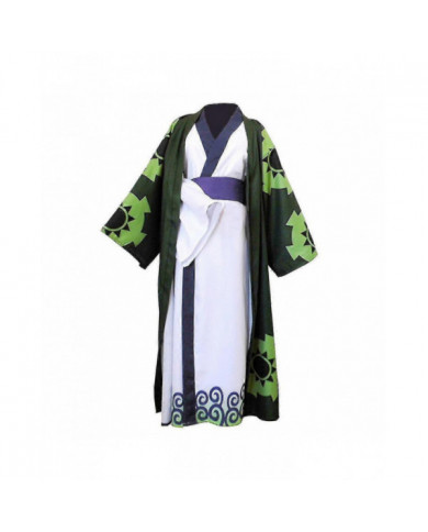 Anime Roronoa Zoro Cosplay Costume Wano Kuni Country Kimono Robe Full Suit Outfits Halloween Carnival Costume _ai