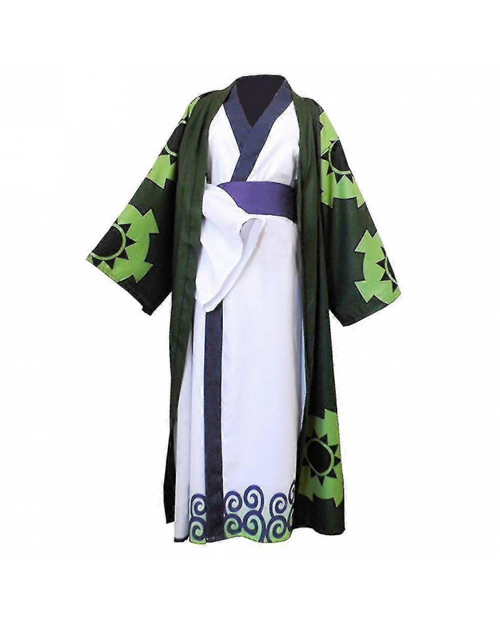 Anime Roronoa Zoro Cosplay Costume Wano Kuni Country Kimono Robe Full Suit Outfits Halloween Carnival Costume _ai