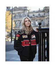 Veste Racing Vintage White Nascar Retro Bomber - Veste Vintage Jacket - unisexe Y2K Jacket Streetwear (GET IT)