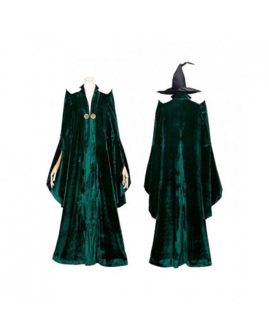 Minerva Mcgonagall Cosplay École De Sorcellerie Et Sorcellerie Directeur Robe Halloween Carnaval Party Costum