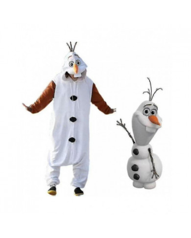 Olaf Frozen Adult Snowman Costume Kigurumi Pyjamas Pyjamas Ozq Haute Qualité