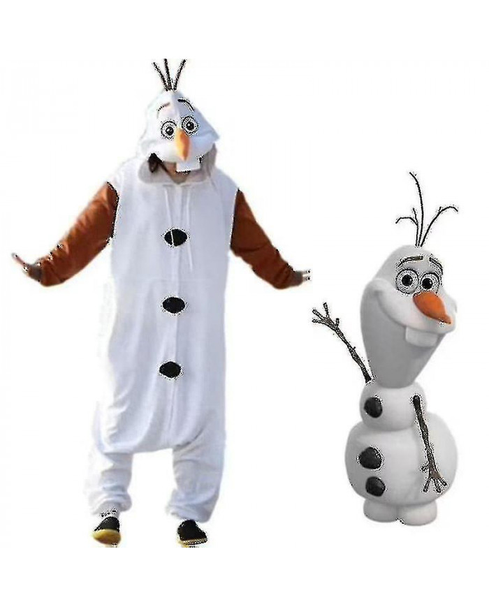 Olaf Frozen Adult Snowman Costume Kigurumi Pyjamas Pyjamas Ozq Haute Qualité