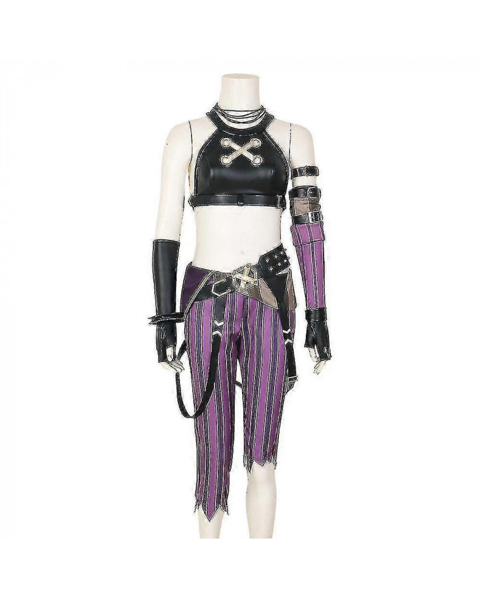 Crit Loli Jinx Costume Loose Cannon Cosplay Outfit Femme Halloween Carnaval Costume