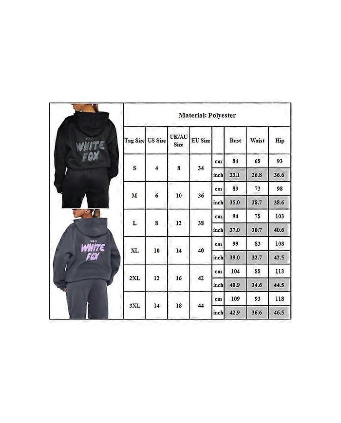 Letter Print Women's Hoodie Sweatshirt Top Sweatpants Tracksuit Set Sports