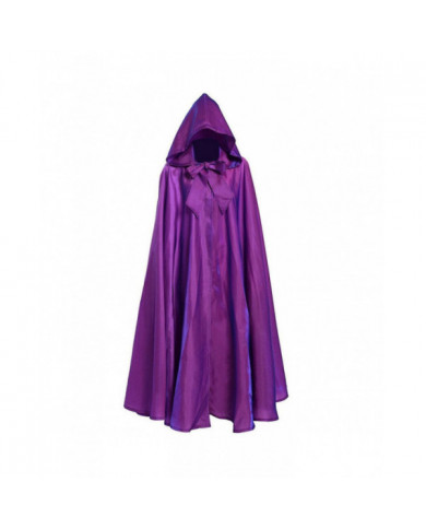 Couleur unie Long Cape Hooded Tie Up Bowknot Cloak Party Costume Accessoires