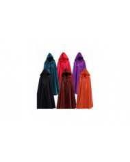 Couleur unie Long Cape Hooded Tie Up Bowknot Cloak Party Costume Accessoires