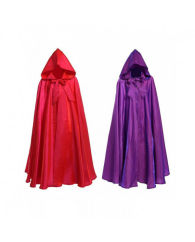 Couleur unie Long Cape Hooded Tie Up Bowknot Cloak Party Costume Accessoires