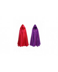 Couleur unie Long Cape Hooded Tie Up Bowknot Cloak Party Costume Accessoires