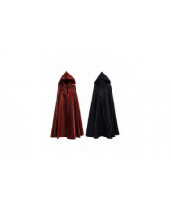Couleur unie Long Cape Hooded Tie Up Bowknot Cloak Party Costume Accessoires