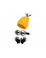 3 PCS Minions Cosplay Costume Homme Steampunk Lunettes Lunettes Décoratives Bonnet Chapeaux Noir Gants Set Femmes [...]